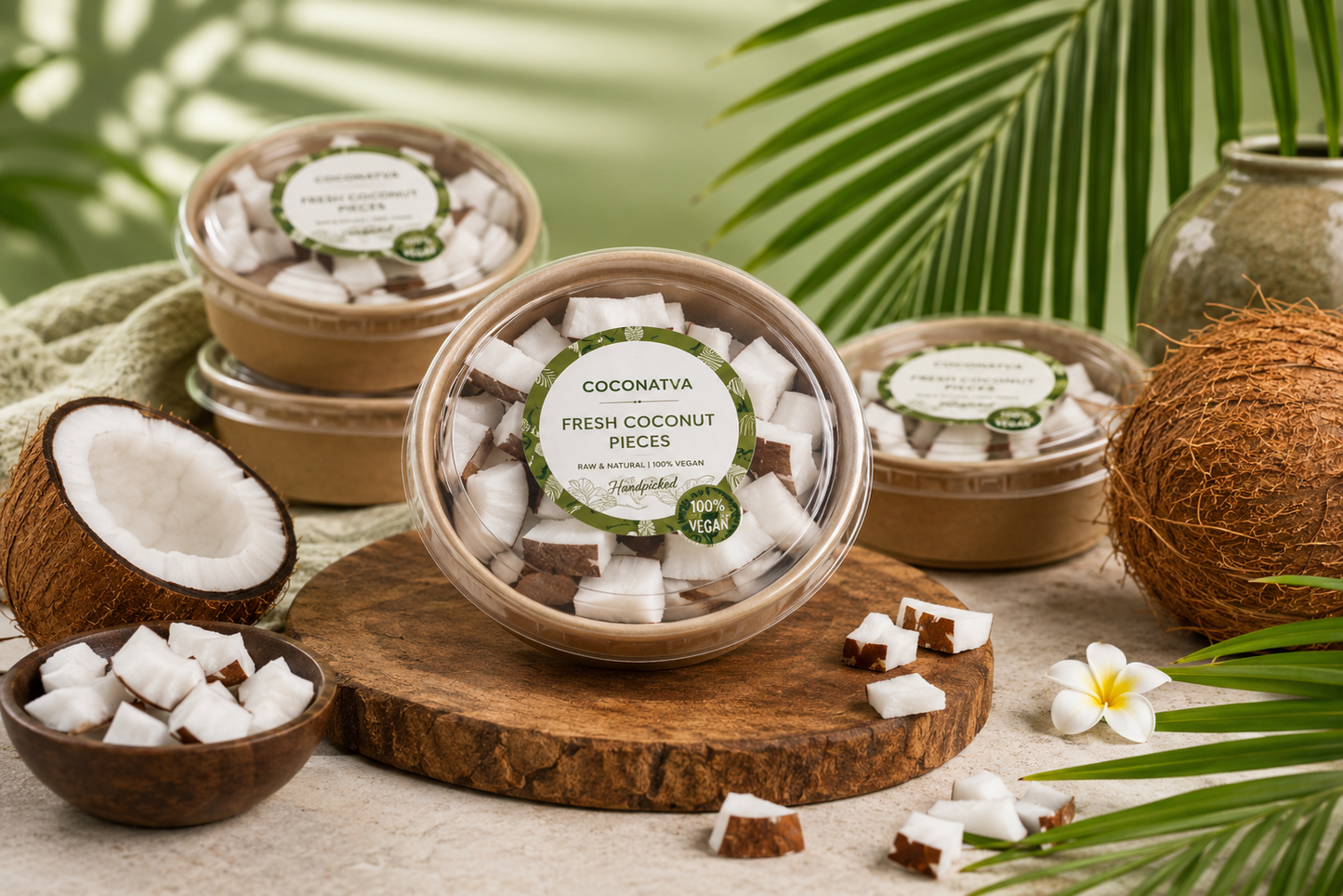 Dice Cut Coconut - Fresh Coconut Pieces